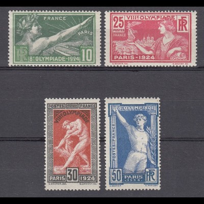 FRANKREICH MiNr. 169/172 Olympische Spiele 1924 postfrisch/Falz **/* - € 65