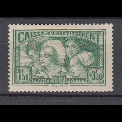 FRANKREICH MiNr. 261 - Yvert 269 (1931) Falz/* (cahrnière/hinged) - € 100
