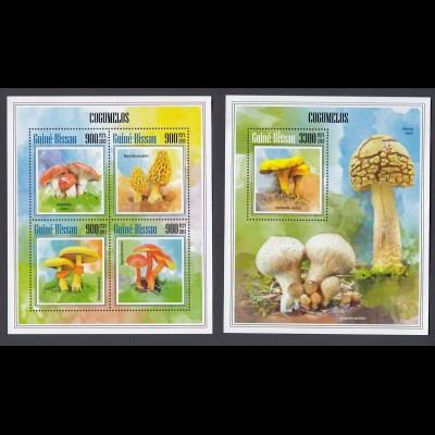 GUINEA-BISSAU Pilze Mushrooms Set (2013) postfrisch/** (MNH)