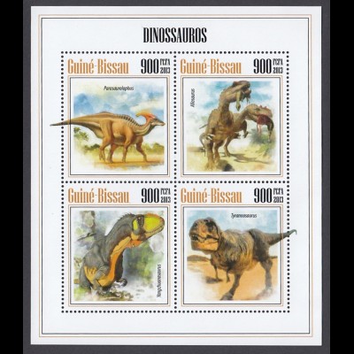 GUINEA-BISSAU Dinosaurier Dinosaurs (2013) postfrisch/** (MNH)