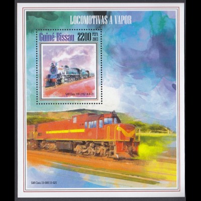 GUINEA-BISSAU Lokomotiven Locomotives (2013) postfrisch/** (MNH)