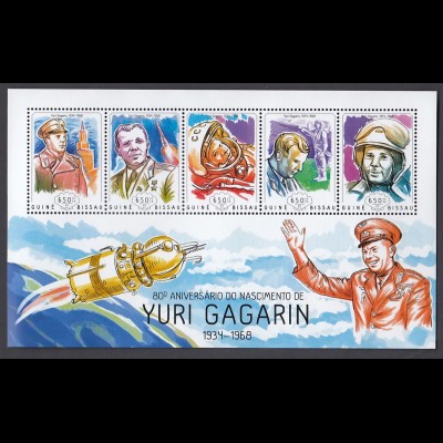 GUINEA-BISSAU Yuri Gagarin (2014) postfrisch/** (MNH)