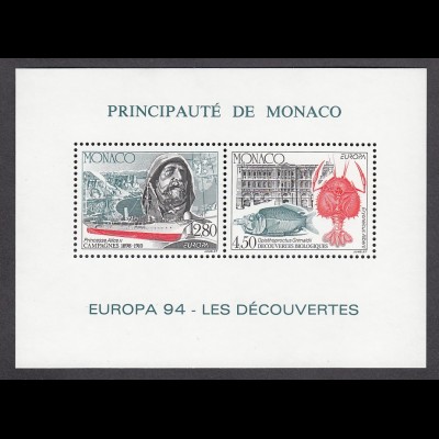 EUROPA CEPT Monaco 1994 Sonderdruck postfrisch/** (MNH) gezähnt.
