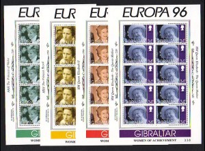 EUROPA CEPT Gibraltar 1996 Kleinbögen/minisheets postfrisch/** (MNH)
