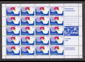 EUROPA CEPT MITLÄUFER Liechtenstein 2000 Kleinbogen/minisheet postfr./** (MNH)