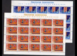 EUROPA CEPT Liechtenstein 1992 Kleinbögen/minisheets postfrisch/** (MNH) - € 50