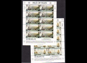 EUROPA CEPT Isle of Man 1992 Kleinbögen/minisheets postfrisch/** (MNH) - € 65