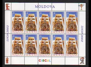 EUROPA CEPT Moldawien 2002 Kleinbogen/minisheet postfrisch/** (MNH) 