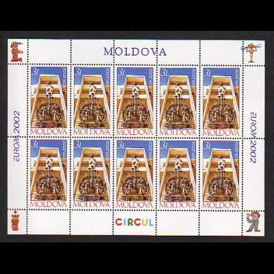 EUROPA CEPT Moldawien 2002 Kleinbogen/minisheet postfrisch/** (MNH) 
