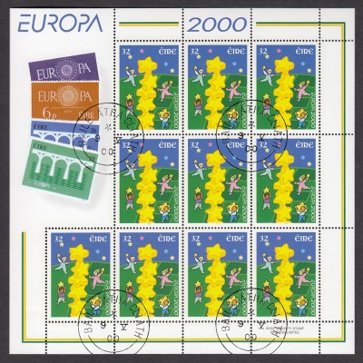 EUROPA CEPT Irland 2000 Kleinbogen/minisheet gestempelt/o (USED)
