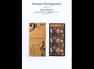 EUROPA CEPT Bosnien und Herzegowina 2014 MH booklet postfr./** (MNH) 