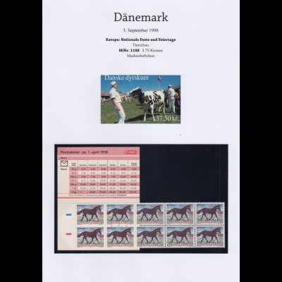 EUROPA CEPT Dänemark 1998 Markenheftchen / booklet postfrisch/** (MNH)