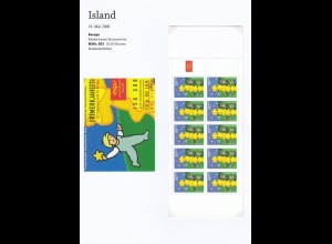 EUROPA CEPT Island 2000 Markenheftchen / booklet postfrisch/** (MNH) 