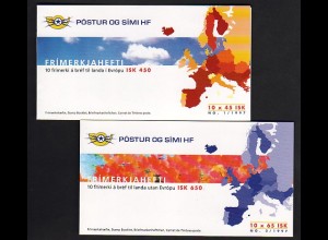 EUROPA CEPT Island 1997 Markenheftchen/booklets postfrisch/** (MNH)