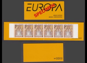 EUROPA CEPT Bosn Herz (Kroatische P.Mostar) 1996 booklet SPECIMEN pfr./** (MNH) 
