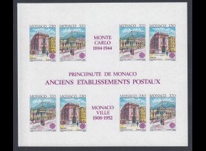 EUROPA CEPT Monaco Block 1990 postfrisch/** (MNH) UNGEZÄHNT/IMPERFORATED