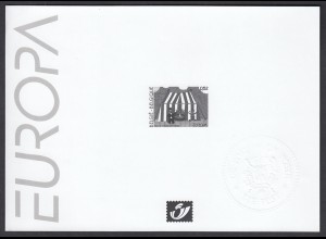 EUROPA CEPT Belgien 2002 Gedenkblatt Schwarzdruck - € 100