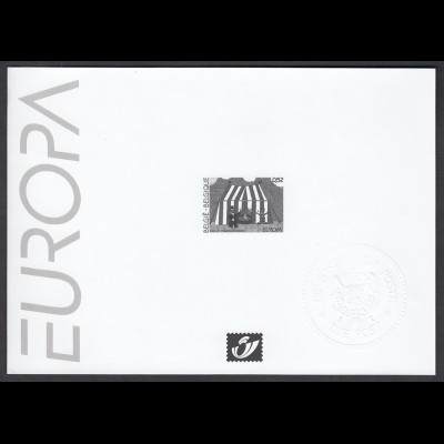 EUROPA CEPT Belgien 2002 Gedenkblatt Schwarzdruck - € 100