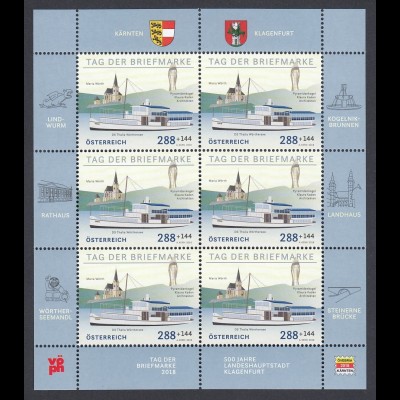 ÖSTERREICH MiNr. 3399 Tag der Briefmarke (2018) Kleinbogen postfrisch** 