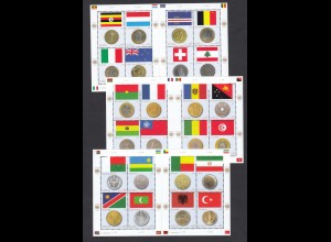 UNO GENF Flaggen und Münzen Kleinbögen 2006+2007+2008 postfrisch/** (MNH) 